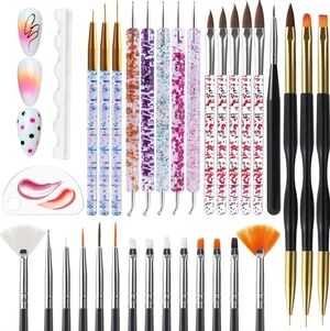 Colorful Nail Art Brush Set 32pc